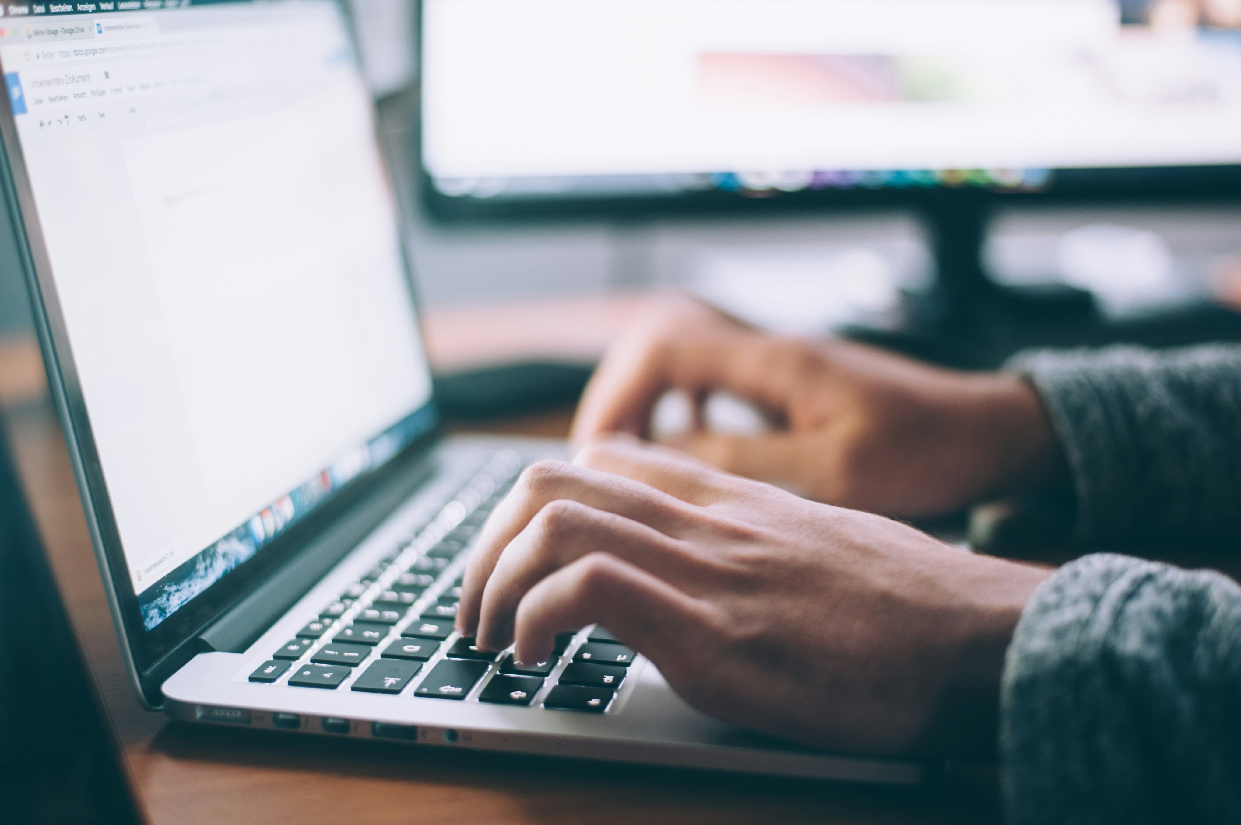 Man using laptop researching for privacy law