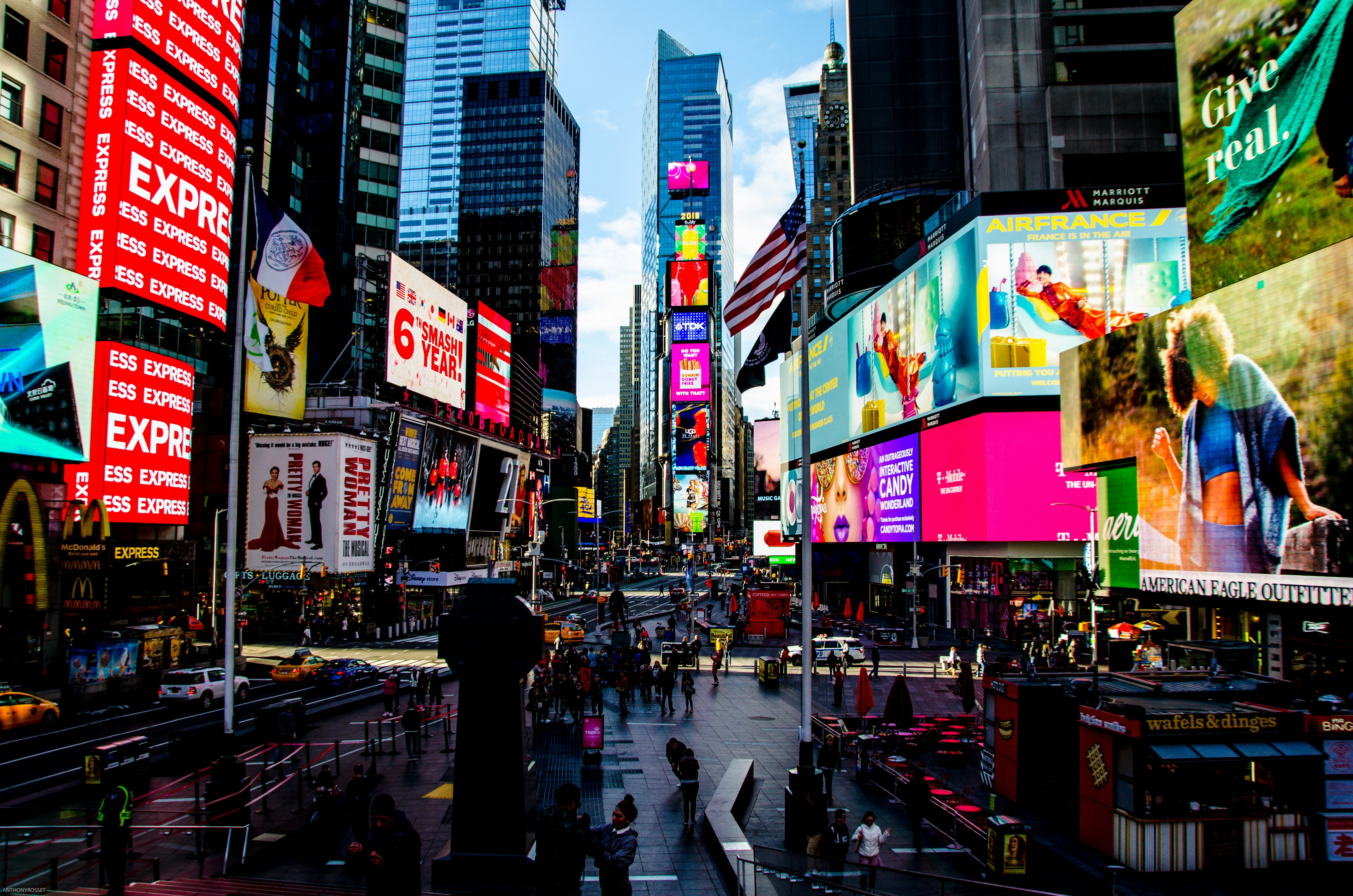 New York times square with a lot of people